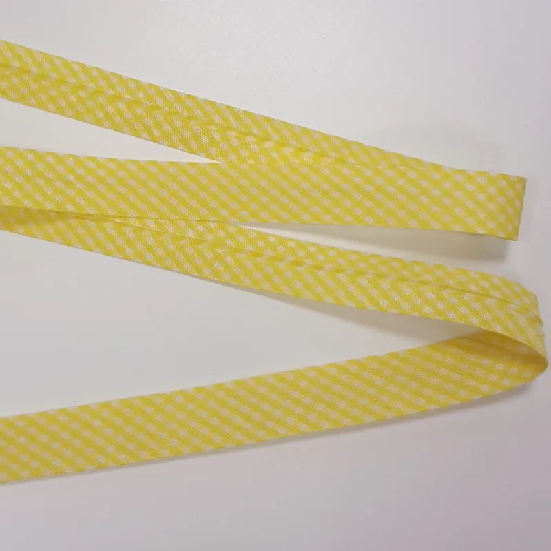 Šikmé prúžky, Galantéria - Šikmý prúžok kocka 20mm-žltý