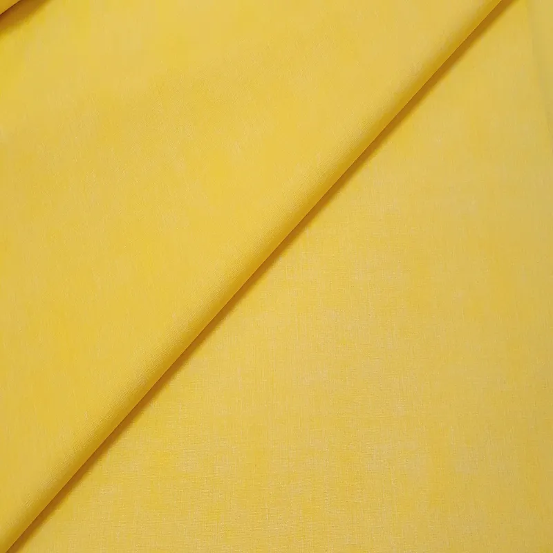 Bavlnená látka Horčicová žltá režná
