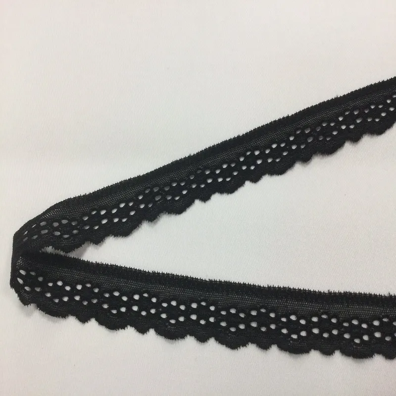 Galantéria, Elastické, Krajky - Krajka elastická 25 mm čierna