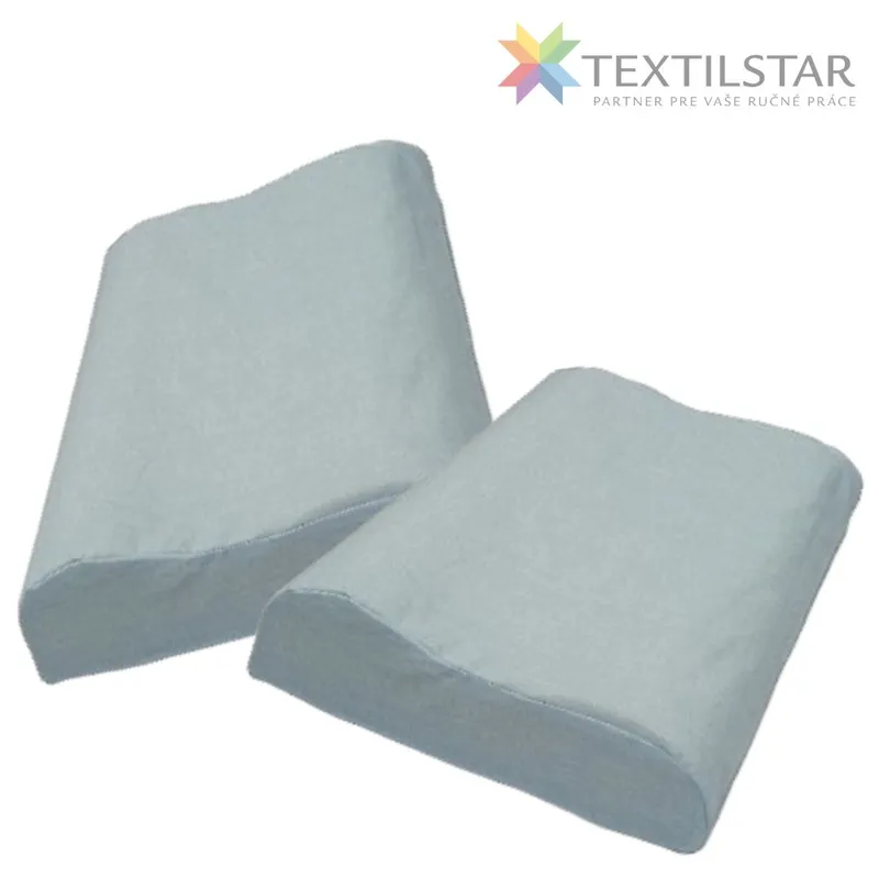 Bytový textil a dekorácie, Výrobky z našej dielne, Vankúšiky, Obliečky vankúše, Obliečky na anatomický vankúš - Obliečky na anatomický vankúš sada 2 kusy 50x36cm - modrá režná