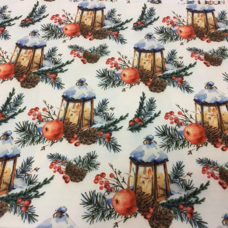 Teflónové obrusy, Bytový textil a dekorácie, Obrusy na stoly - Obrus odolný voči škvrnám 120x160 cm Vianočné lampášiky