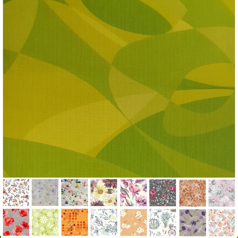 Teflónové obrusy, Obrusy na stoly, Bytový textil a dekorácie - Obrus odolný voči škvrnám 120x160 cm zelené vzory