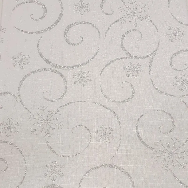 Vianočné obrusy, Obrusy na stoly, Teflónové obrusy, Bytový textil a dekorácie - Obrus odolný voči škvrnám 140x160 cm vianočný biely