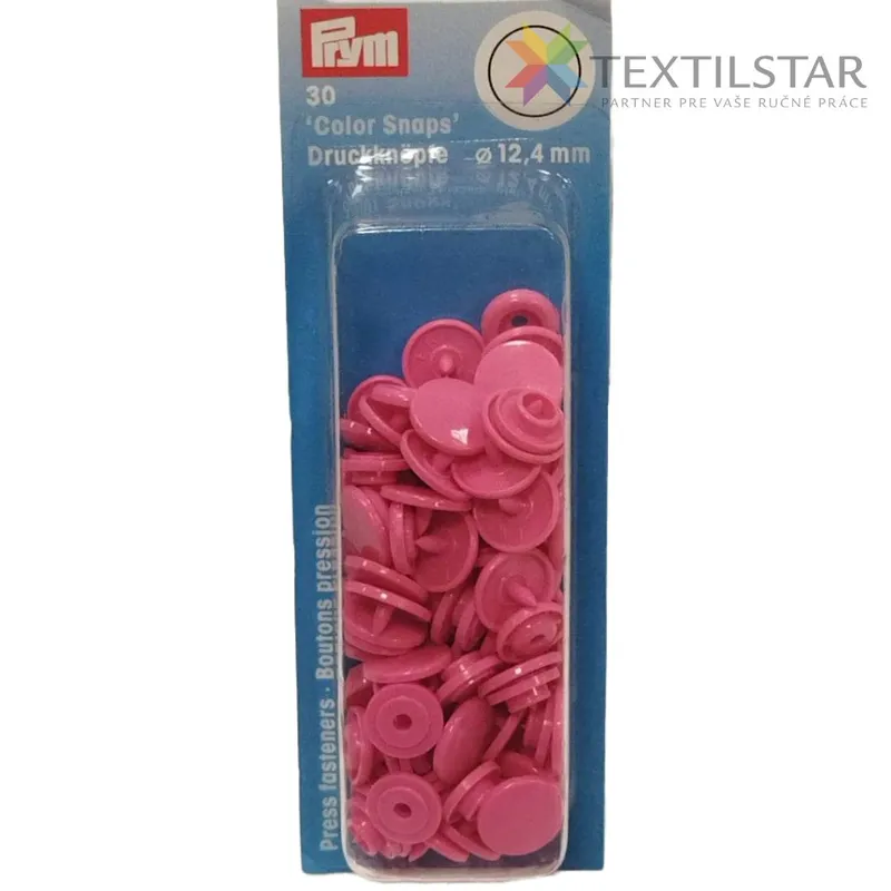 Spojovacie gombíky, Gombíky, Galantéria - Patentky Color snaps -ružová