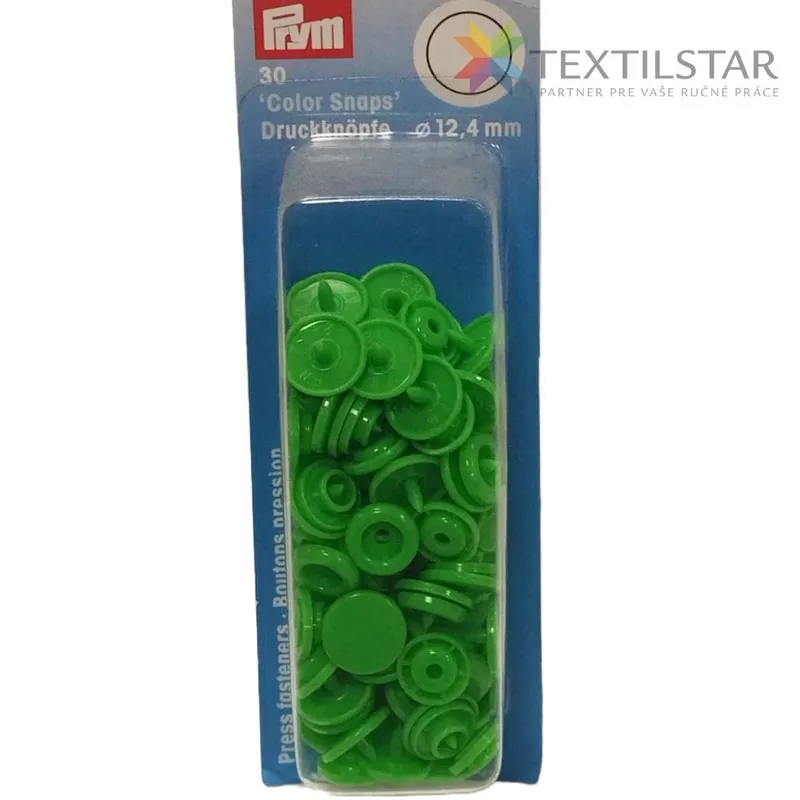 Gombíky, Galantéria, Spojovacie gombíky - Patentky Color snaps -svetlo zelená