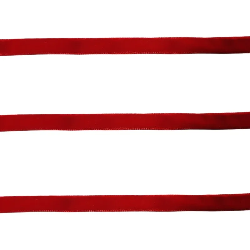 Galantéria, Zamatové stuhy, Stuhy - Stuha zamatová 9mm-červená